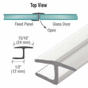 CRL Polycarbonate H-Jamb 180 Degree for 1/2" Glass - 90"
