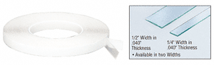 CRL 1/2" x .040" Transparent Acrylic Very Hi-Bond Adhesive Tape - 36ft