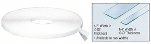 CRL 1/4" x .040" Transparent  Acrylic Very Hi-Bond Adhesive Tape - 7ft