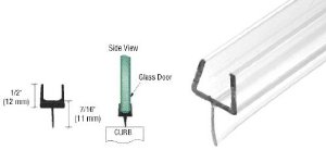 CRL One-Piece Bottom Rail With Clear Wipe for 1/2