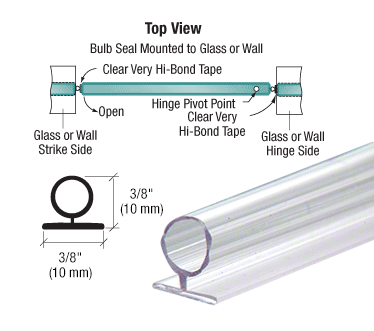 Translucent Vinyl Bulb Seal 3/8