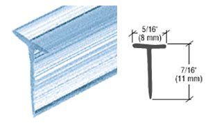 CRL Translucent Shower Door Vinyl T Seal and Sweep for 7/16'' Max Gap - 32-5/8